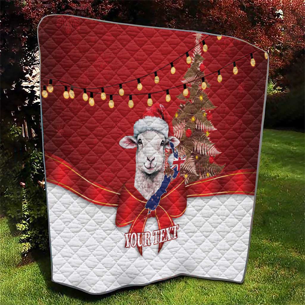 Personalized New Zealand Sheep Christmas Quilt Hipi Meri Kirihimete Silver Fern Xmas Tree - Aussie Hoodie