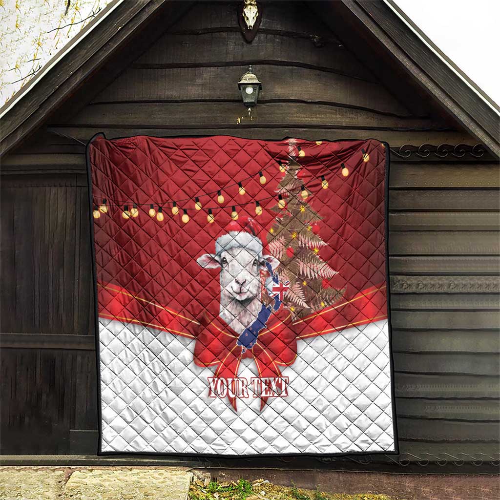 Personalized New Zealand Sheep Christmas Quilt Hipi Meri Kirihimete Silver Fern Xmas Tree - Aussie Hoodie