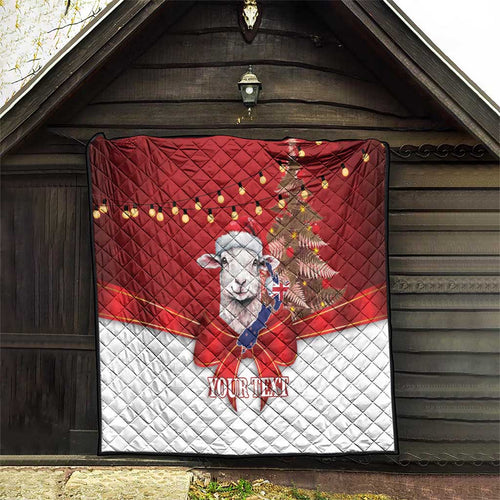 Personalized New Zealand Sheep Christmas Quilt Hipi Meri Kirihimete Silver Fern Xmas Tree - Aussie Hoodie