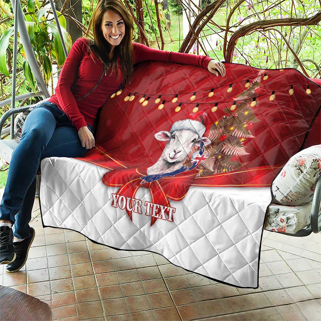 Personalized New Zealand Sheep Christmas Quilt Hipi Meri Kirihimete Silver Fern Xmas Tree - Aussie Hoodie