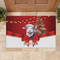 Personalized New Zealand Sheep Christmas Rubber Doormat Hipi Meri Kirihimete Silver Fern Xmas Tree - Aussie Hoodie