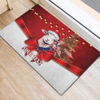 Personalized New Zealand Sheep Christmas Rubber Doormat Hipi Meri Kirihimete Silver Fern Xmas Tree - Aussie Hoodie