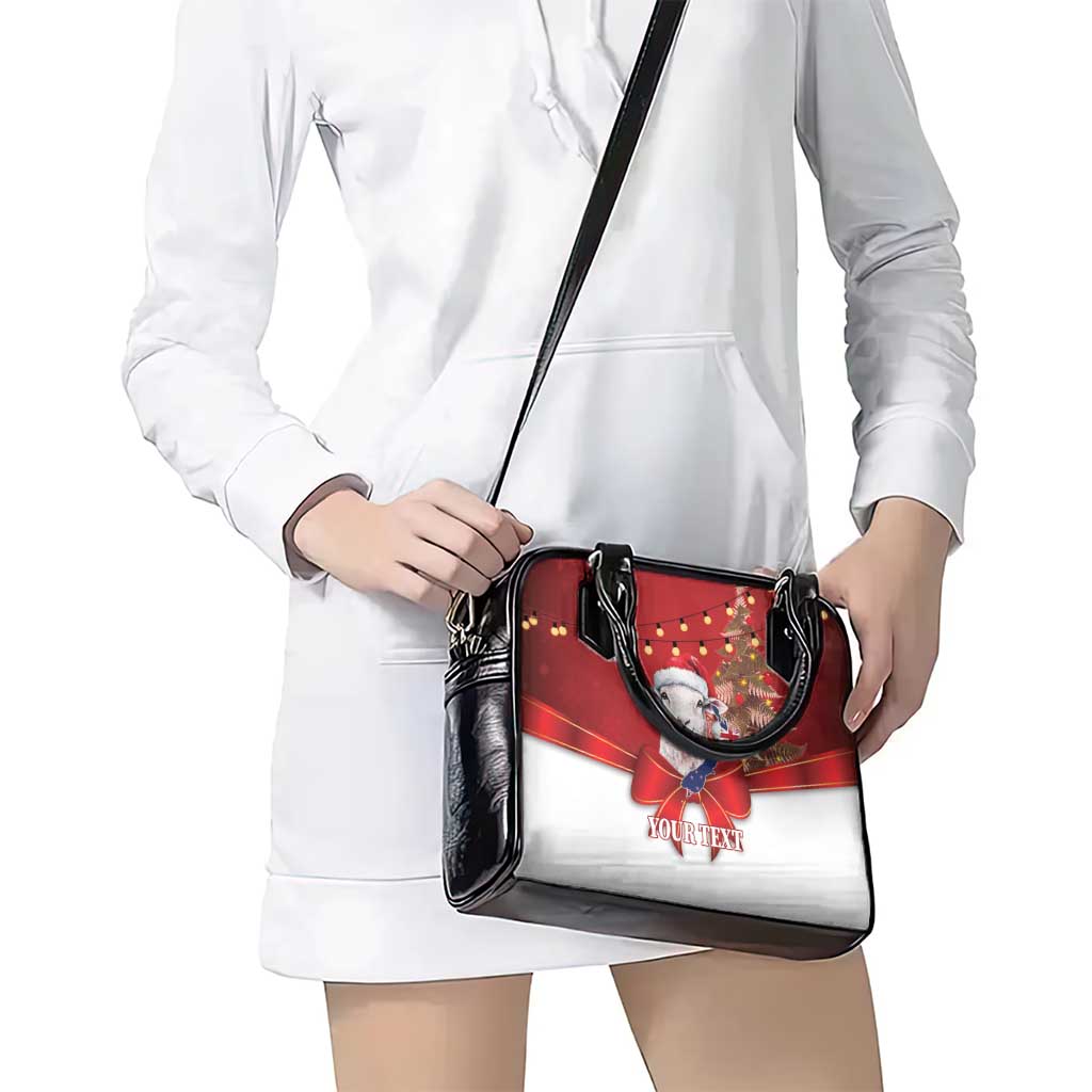 Personalized New Zealand Sheep Christmas Shoulder Handbag Hipi Meri Kirihimete Silver Fern Xmas Tree - Aussie Hoodie