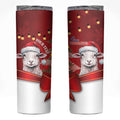 Personalized New Zealand Sheep Christmas Skinny Tumbler Hipi Meri Kirihimete Silver Fern Xmas Tree - Aussie Hoodie