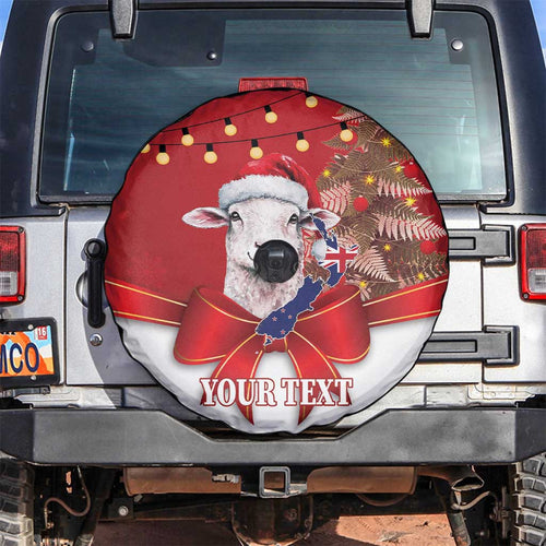Personalized New Zealand Sheep Christmas Spare Tire Cover Hipi Meri Kirihimete Silver Fern Xmas Tree - Aussie Hoodie
