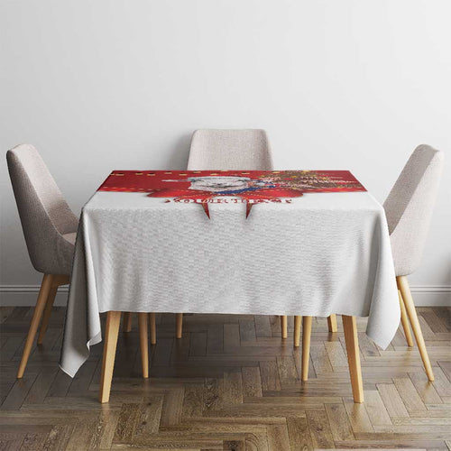 Personalized New Zealand Sheep Christmas Tablecloth Hipi Meri Kirihimete Silver Fern Xmas Tree - Aussie Hoodie