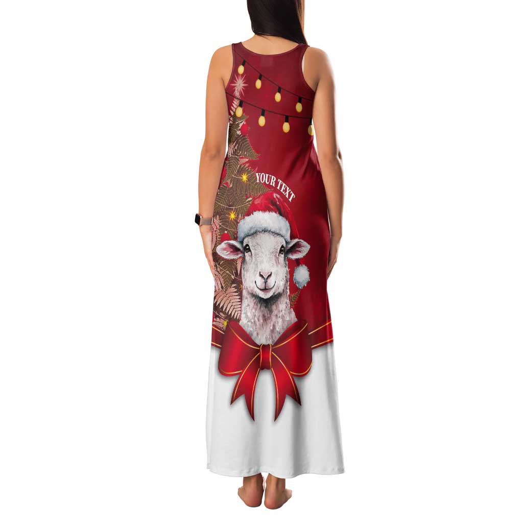 Personalized New Zealand Sheep Christmas Tank Maxi Dress Hipi Meri Kirihimete Silver Fern Xmas Tree - Aussie Hoodie