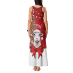 Personalized New Zealand Sheep Christmas Tank Maxi Dress Hipi Meri Kirihimete Silver Fern Xmas Tree - Aussie Hoodie