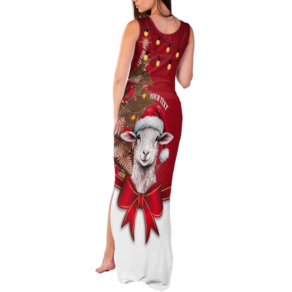 Personalized New Zealand Sheep Christmas Tank Maxi Dress Hipi Meri Kirihimete Silver Fern Xmas Tree - Aussie Hoodie