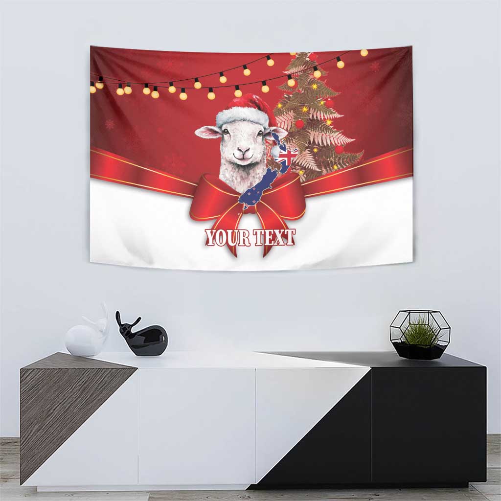Personalized New Zealand Sheep Christmas Tapestry Hipi Meri Kirihimete Silver Fern Xmas Tree - Aussie Hoodie