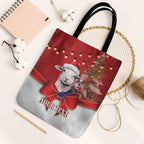 Personalized New Zealand Sheep Christmas Tote Bag Hipi Meri Kirihimete Silver Fern Xmas Tree - Aussie Hoodie