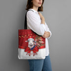 Personalized New Zealand Sheep Christmas Tote Bag Hipi Meri Kirihimete Silver Fern Xmas Tree - Aussie Hoodie