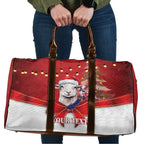 Personalized New Zealand Sheep Christmas Travel Bag Hipi Meri Kirihimete Silver Fern Xmas Tree - Aussie Hoodie