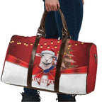 Personalized New Zealand Sheep Christmas Travel Bag Hipi Meri Kirihimete Silver Fern Xmas Tree - Aussie Hoodie