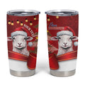 Personalized New Zealand Sheep Christmas Tumbler Cup Hipi Meri Kirihimete Silver Fern Xmas Tree - Aussie Hoodie