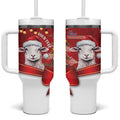 Personalized New Zealand Sheep Christmas Tumbler With Handle Hipi Meri Kirihimete Silver Fern Xmas Tree - Aussie Hoodie