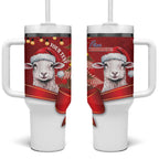 Personalized New Zealand Sheep Christmas Tumbler With Handle Hipi Meri Kirihimete Silver Fern Xmas Tree - Aussie Hoodie