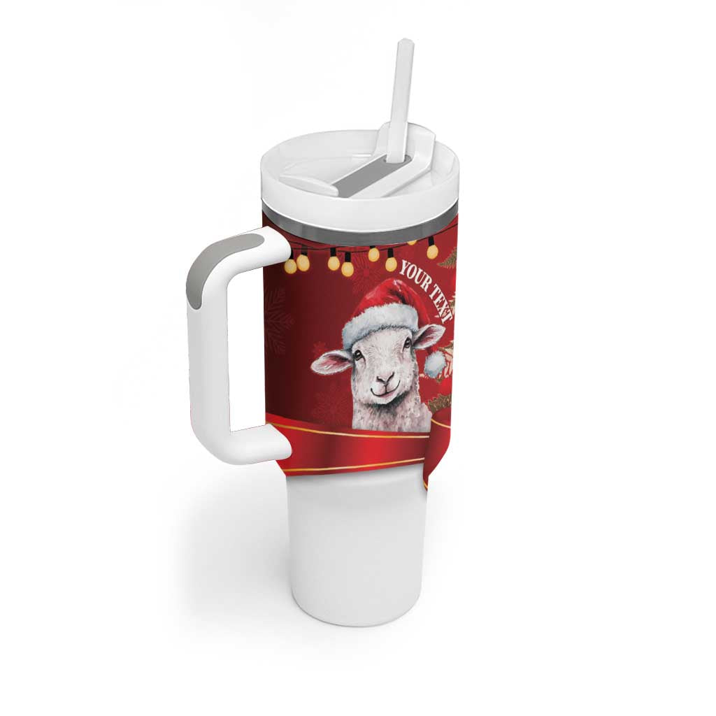 Personalized New Zealand Sheep Christmas Tumbler With Handle Hipi Meri Kirihimete Silver Fern Xmas Tree - Aussie Hoodie