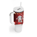 Personalized New Zealand Sheep Christmas Tumbler With Handle Hipi Meri Kirihimete Silver Fern Xmas Tree - Aussie Hoodie