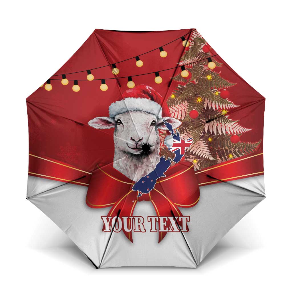 Personalized New Zealand Sheep Christmas Umbrella Hipi Meri Kirihimete Silver Fern Xmas Tree - Aussie Hoodie