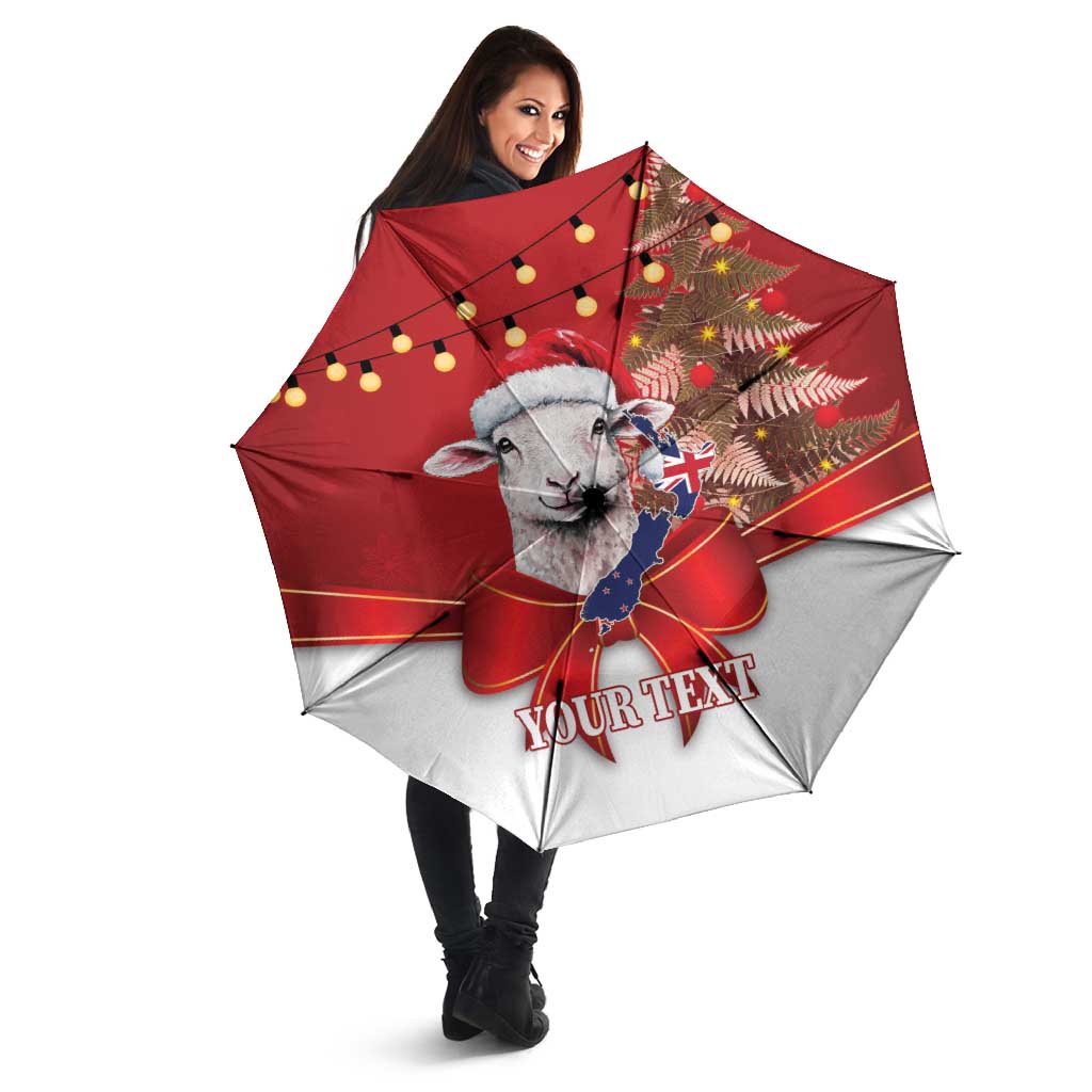 Personalized New Zealand Sheep Christmas Umbrella Hipi Meri Kirihimete Silver Fern Xmas Tree - Aussie Hoodie