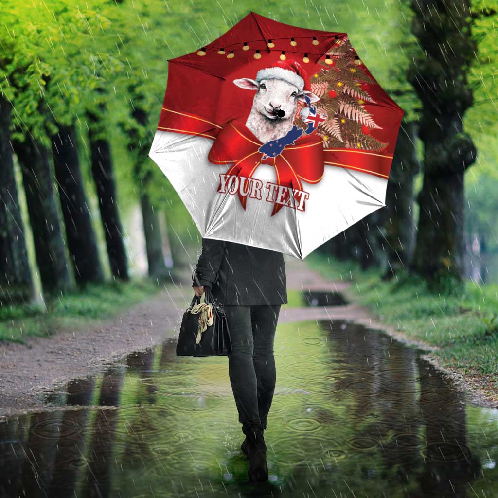 Personalized New Zealand Sheep Christmas Umbrella Hipi Meri Kirihimete Silver Fern Xmas Tree - Aussie Hoodie