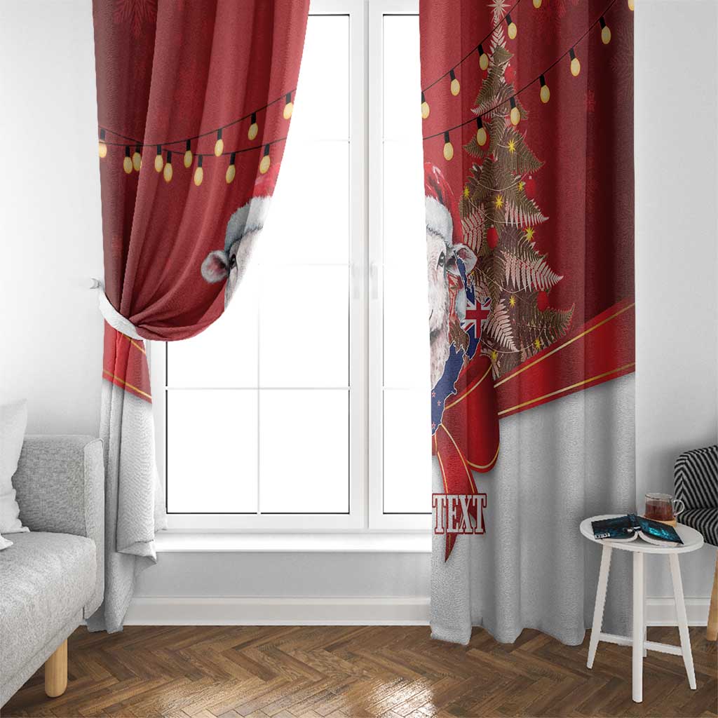 Personalized New Zealand Sheep Christmas Window Curtain Hipi Meri Kirihimete Silver Fern Xmas Tree - Aussie Hoodie