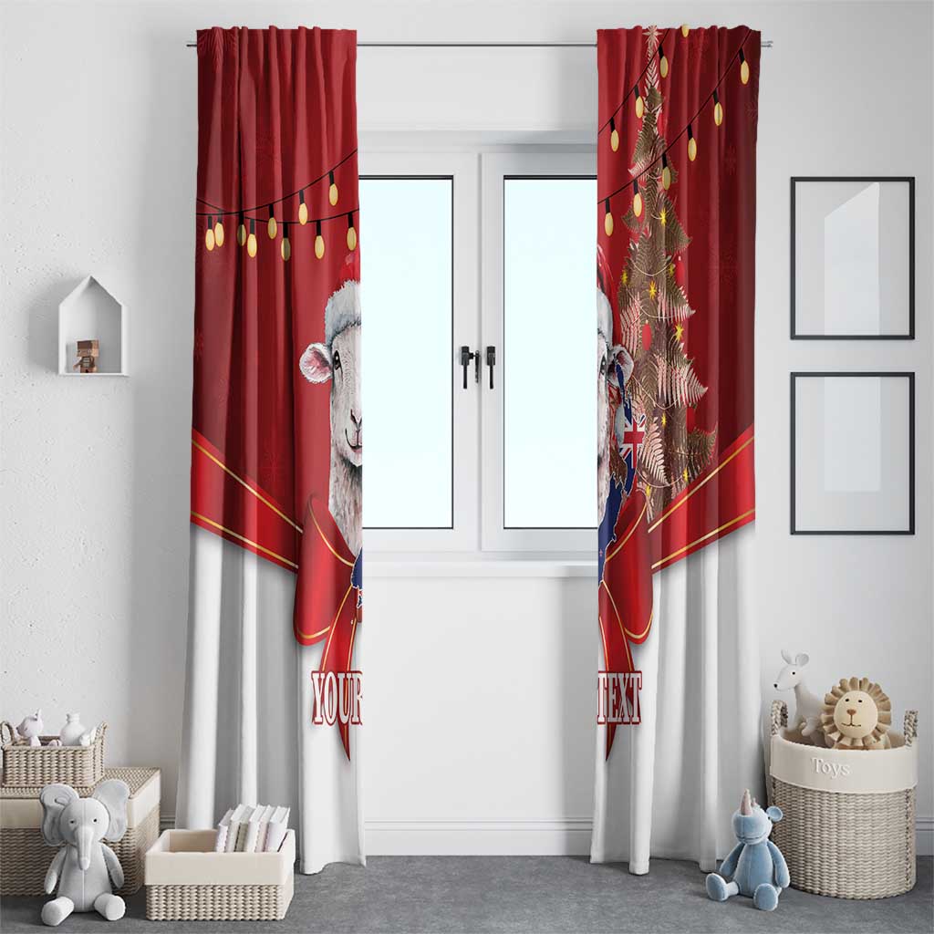 Personalized New Zealand Sheep Christmas Window Curtain Hipi Meri Kirihimete Silver Fern Xmas Tree - Aussie Hoodie