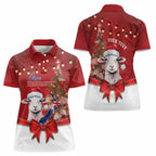 Personalized New Zealand Sheep Christmas Women Polo Shirt Hipi Meri Kirihimete Silver Fern Xmas Tree - Aussie Hoodie