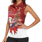 Personalized New Zealand Sheep Christmas Women Sleeveless Polo Shirt Hipi Meri Kirihimete Silver Fern Xmas Tree - Aussie Hoodie
