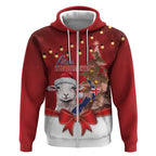 Personalized New Zealand Sheep Christmas Zip Hoodie Hipi Meri Kirihimete Silver Fern Xmas Tree - Aussie Hoodie
