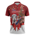 Personalized New Zealand Sheep Christmas Zipper Polo Shirt Hipi Meri Kirihimete Silver Fern Xmas Tree - Aussie Hoodie