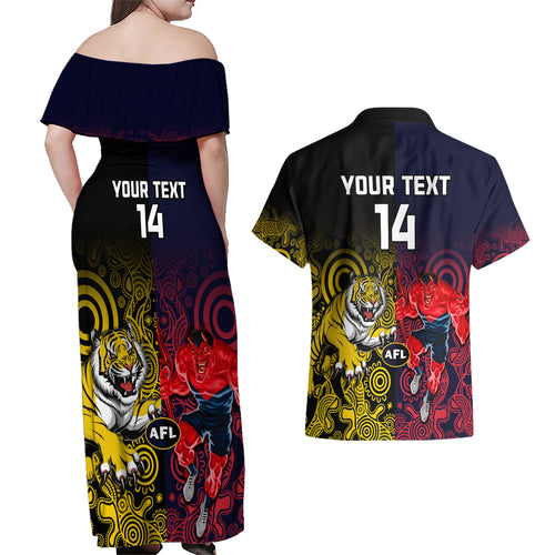 custom-demons-and-tigers-football-couples-matching-off-shoulder-maxi-dress-and-hawaiian-shirt-2023-together-indigenous-art