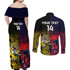 custom-demons-and-tigers-football-couples-matching-off-shoulder-maxi-dress-and-long-sleeve-button-shirts-2023-together-indigenous-art