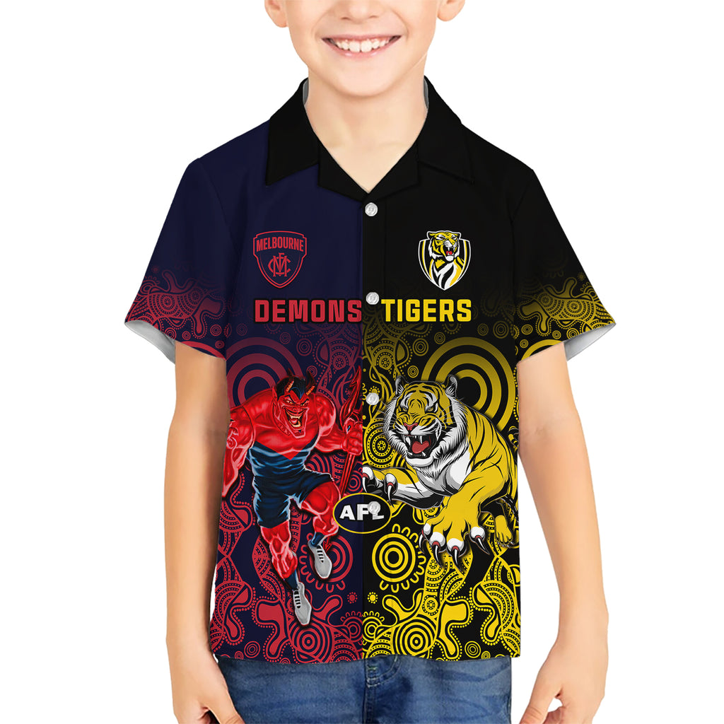 custom-demons-and-tigers-football-kid-hawaiian-shirt-2023-together-indigenous-art