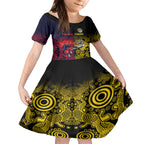 custom-demons-and-tigers-football-kid-short-sleeve-dress-2023-together-indigenous-art