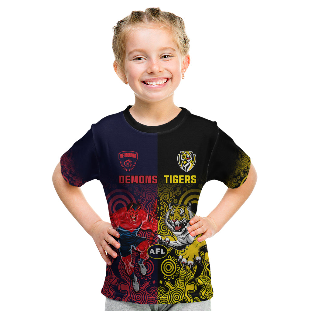custom-demons-and-tigers-football-kid-t-shirt-2023-together-indigenous-art