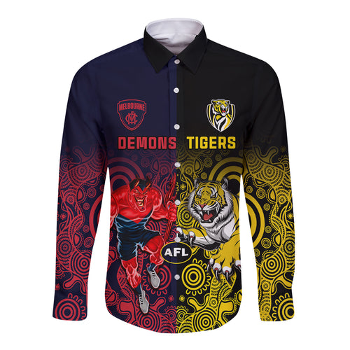 custom-demons-and-tigers-football-long-sleeve-button-shirt-2023-together-indigenous-art