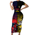 custom-demons-and-tigers-football-short-sleeve-bodycon-dress-2023-together-indigenous-art