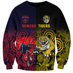 custom-demons-and-tigers-football-sweatshirt-2023-together-indigenous-art