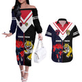 custom-demons-and-tigers-football-couples-matching-off-the-shoulder-long-sleeve-dress-and-hawaiian-shirt-2023-together-sporty-version
