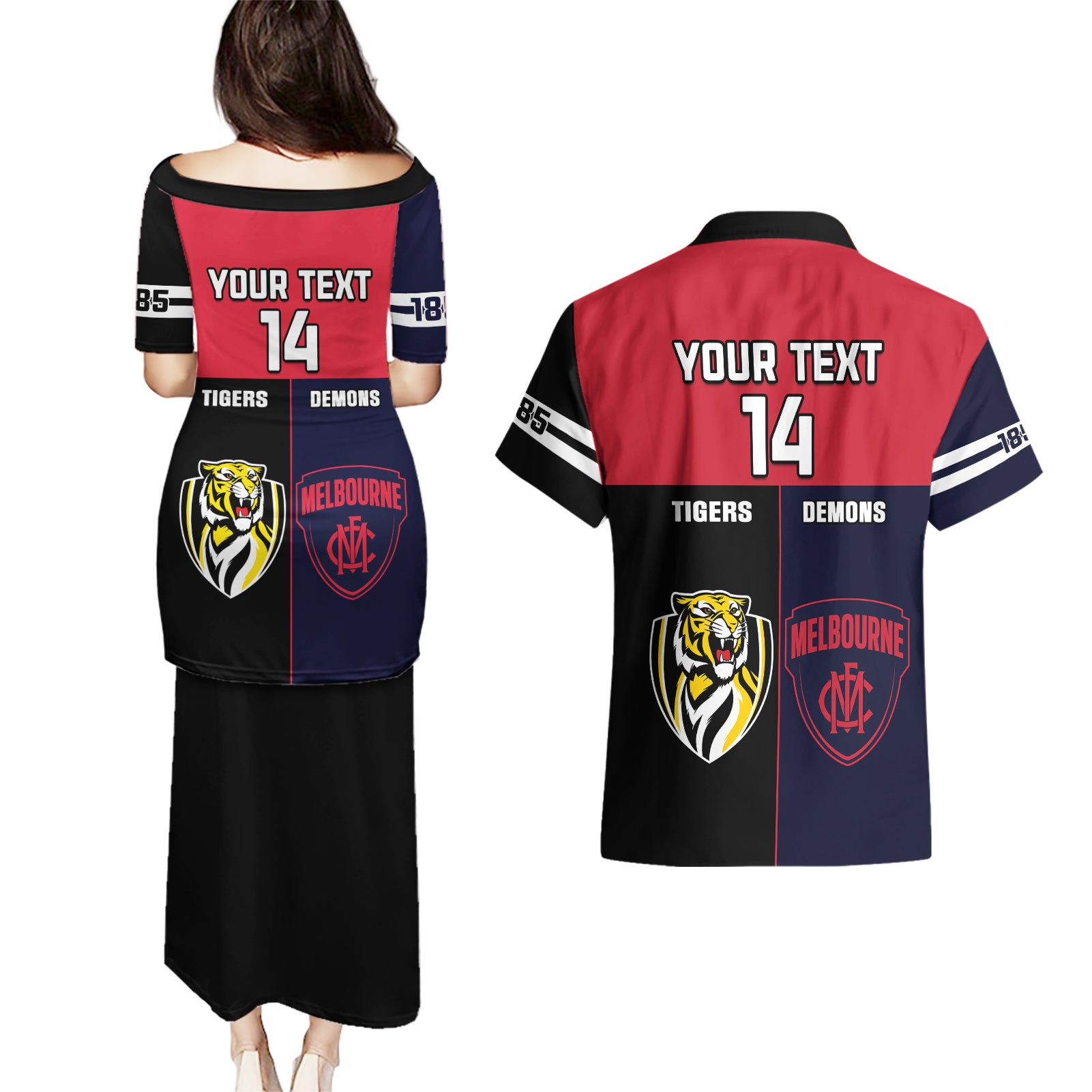 custom-demons-and-tigers-football-couples-matching-puletasi-dress-and-hawaiian-shirt-2023-together-sporty-version