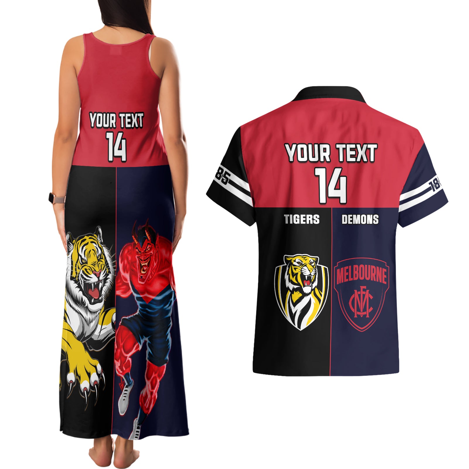 custom-demons-and-tigers-football-couples-matching-tank-maxi-dress-and-hawaiian-shirt-2023-together-sporty-version