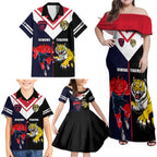 custom-demons-and-tigers-football-family-matching-off-shoulder-maxi-dress-and-hawaiian-shirt-2023-together-sporty-version