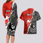 personalised-collingwood-and-swans-football-couples-matching-long-sleeve-bodycon-dress-and-hawaiian-shirt-2023-together-sporty-style
