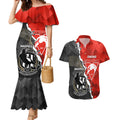 personalised-collingwood-and-swans-football-couples-matching-mermaid-dress-and-hawaiian-shirt-2023-together-sporty-style