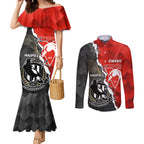 personalised-collingwood-and-swans-football-couples-matching-mermaid-dress-and-long-sleeve-button-shirts-2023-together-sporty-style