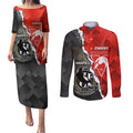 personalised-collingwood-and-swans-football-couples-matching-puletasi-dress-and-long-sleeve-button-shirts-2023-together-sporty-style