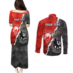 personalised-collingwood-and-swans-football-couples-matching-puletasi-dress-and-long-sleeve-button-shirts-2023-together-sporty-style