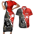 personalised-collingwood-and-swans-football-couples-matching-short-sleeve-bodycon-dress-and-hawaiian-shirt-2023-together-sporty-style